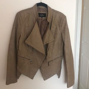 Brown leather jacket